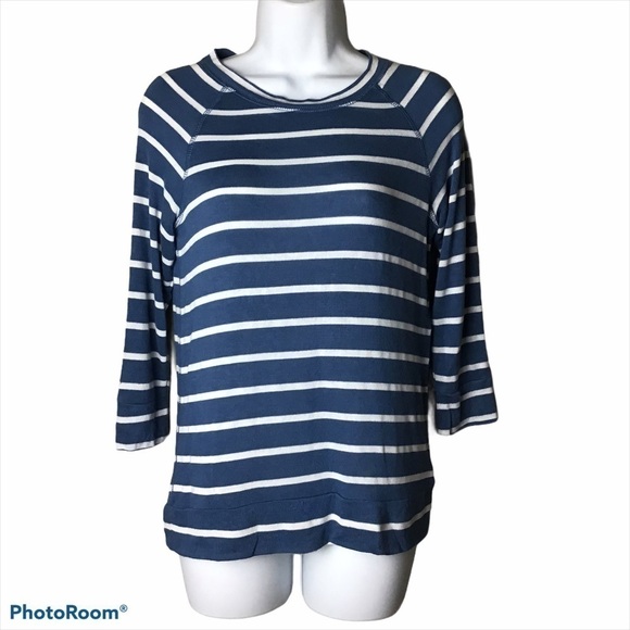 MIX by 41 Hawthorn Blue and White Striped Top - Picture 1 of 5
